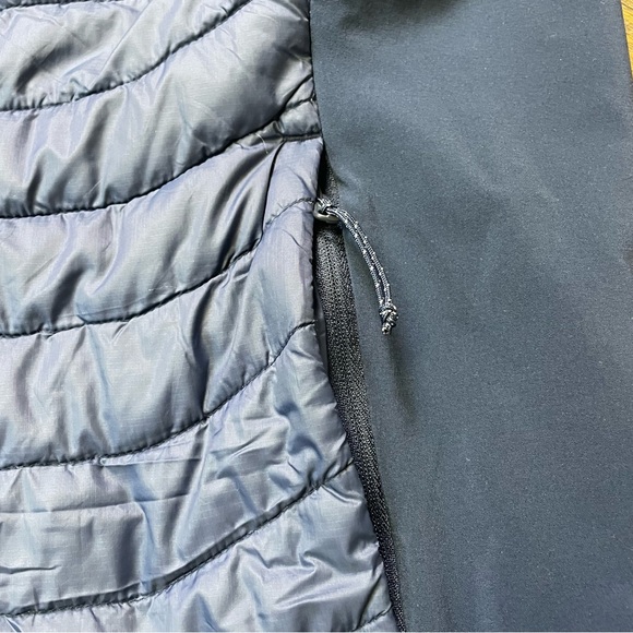 Columbia Powder Pass Hooded Jacket Light Puffer Water Resistant Men XL Coat Blue - Picture 8 of 15